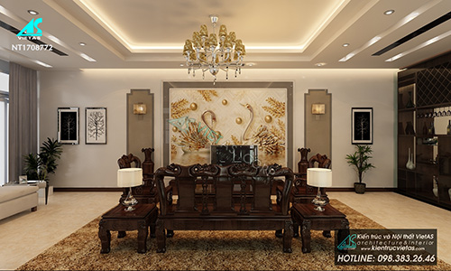 Mẫu nội thất nhà phố sang trọng kết hợp nội thất Đồng Kỵ kiểu thiết kế lạ lùng của người Việt