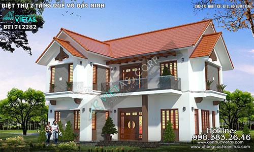 Biệt thự 2 tầng đẹp mái ngói - Biểu tượng của gia đình Việt Nam truyền thống