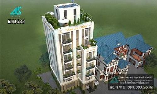 Mẫu thiết kế khách sạn đẹp 9 tầng ở Sóc Sơn - Hà Nội