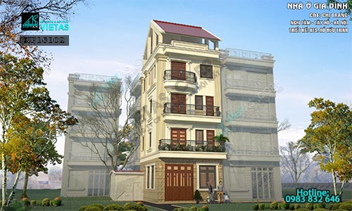 Mẫu nhà phố đẹp 2018 - Nhà phố 6mx7m kiến trúc tân cổ điển thanh lịch của người Hà Nội