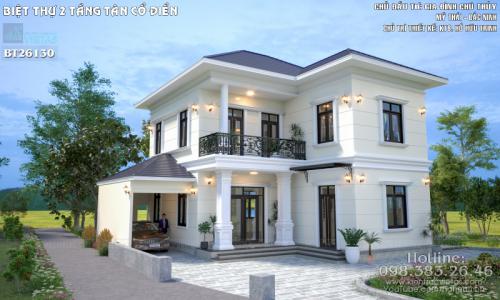 Mẫu Biệt Thự 2 Tân Cổ Điển Tại Bắc Giang BT26130