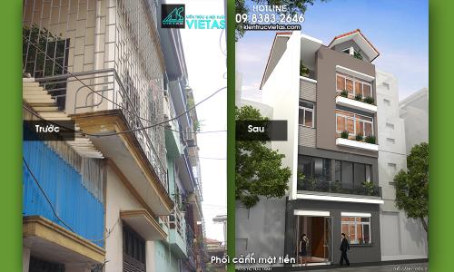 Cải tạo nhà phố hiện đại 2 mặt tiền 50m2 đẹp hơn xây mới ở Long Biên, Hà Nội