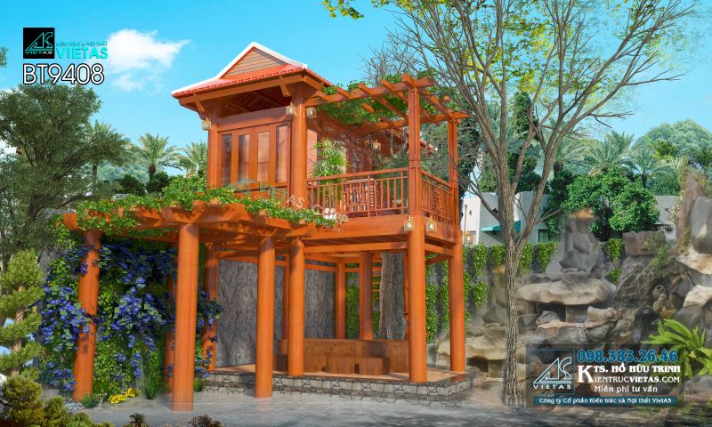 Đà Nẵng: Thiết kế nhà gỗ 2 tầng phong cách thiền, đồ trưng bày quý hiếm với  gỗ hóa thạch