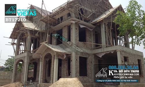 TIẾN ĐỘ THI CÔNG: San nền - làm thép sàn và thép mái biệt thự tân cổ điển 3 tầng ở Thái Nguyên 