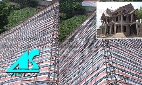 Kiểm tra thép mái biệt thự 3 tầng Phổ Yên Thái Nguyên (BT17210)