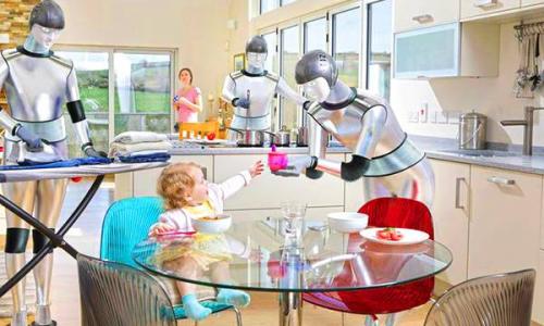 Xu hướng biệt thự và nhà ở thông minh: Tương lai robot trông trẻ thay người giúp việc